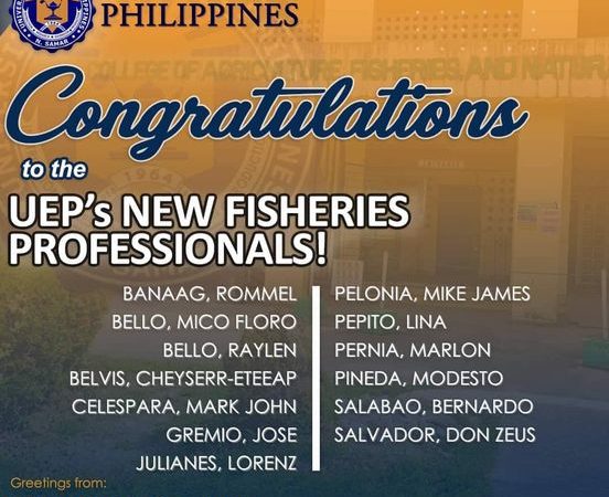 Congratulations to UEP’s New Fisheries Professionals!